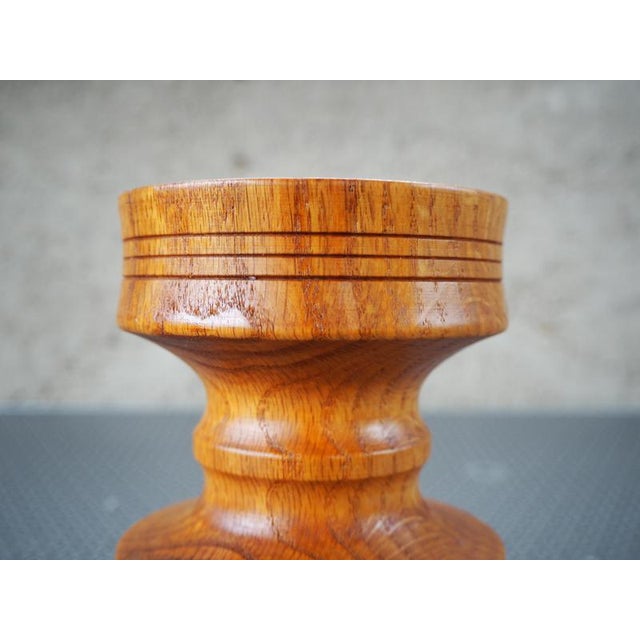 Mid-Century Wooden Candleholder, Europe, 1960s For Sale - Image 8 of 13