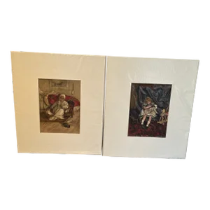 Pair of Chromolithograph Prints by Lizzie Mack.