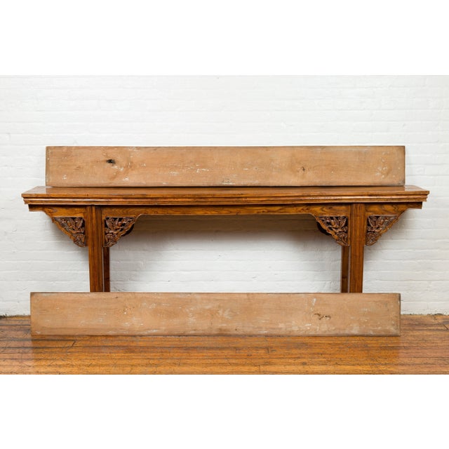 Brown Antique Indonesian Carved Wooden Panels with Traces of Polychromy - A Pair For Sale - Image 8 of 13