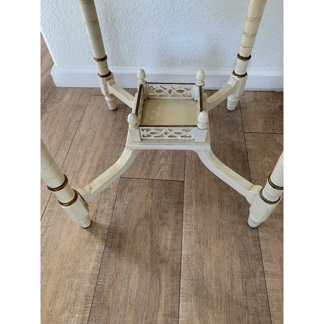 Midcentury Asian Chinoiserie Octagonal Accent Table For Sale In Sacramento - Image 6 of 11
