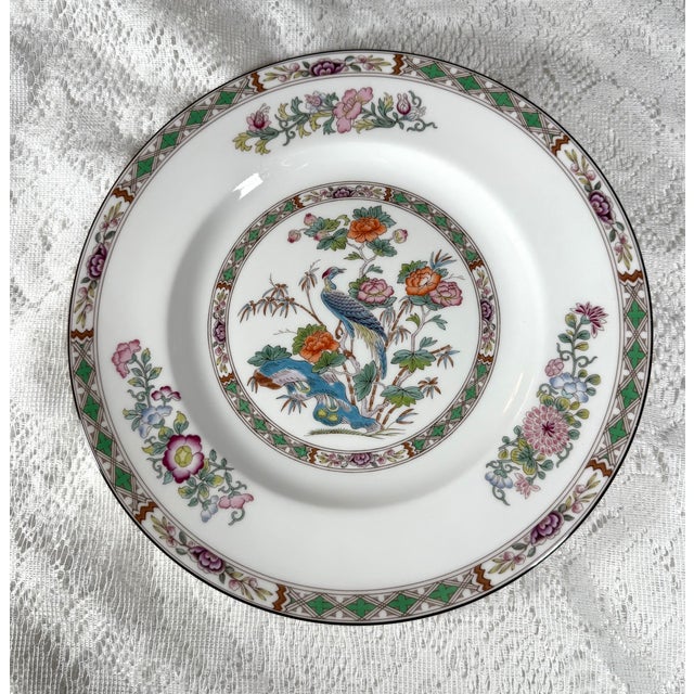 This elegant Wedgwood “Kutani Crane” dinner plate showcases one of Wedgwood’s most beloved and enduring patterns. Crafted...