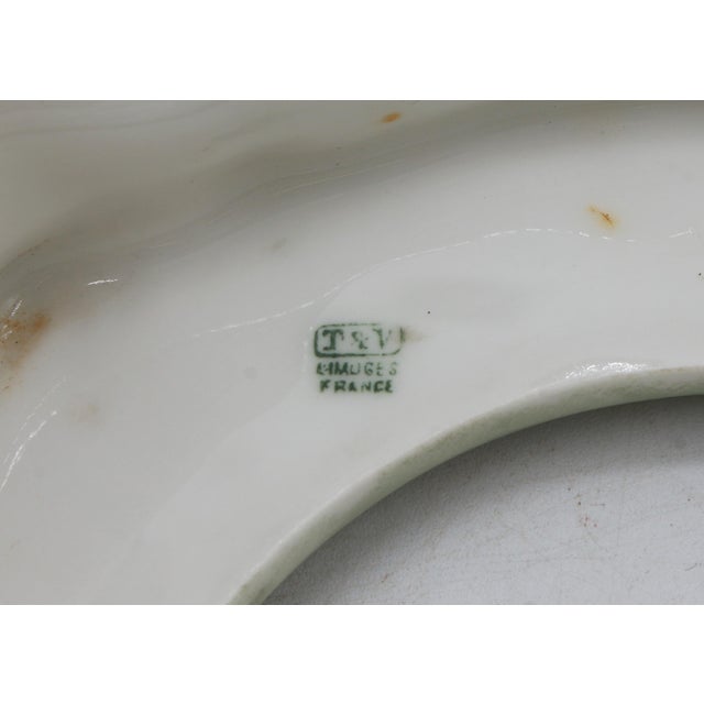 1891-1911 Limoges Porcelain Punch Bowl With Original Stand For Sale - Image 10 of 10
