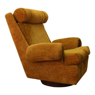 1960s Vintage Adrian Pearsall for Craft Associates Swivel Rocking Armchair For Sale