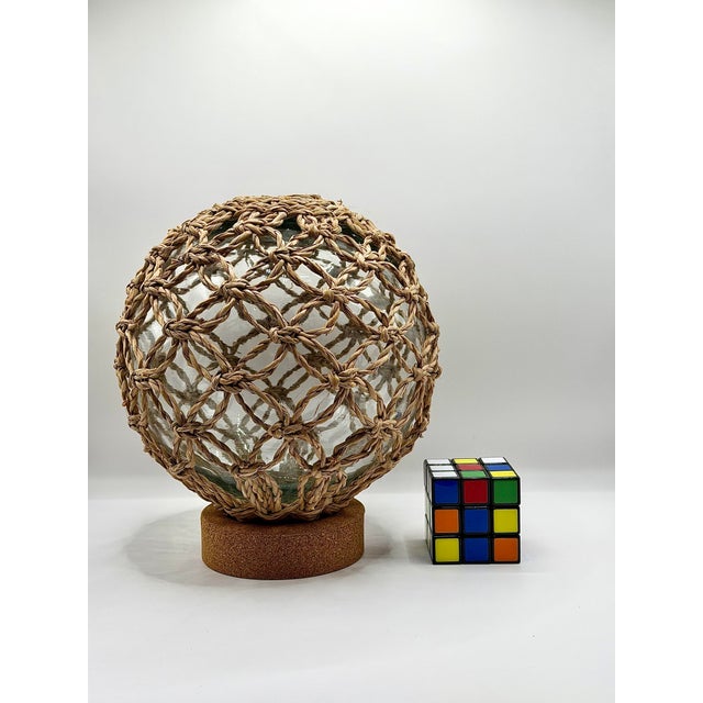 Netted Glass Fishing Float on Cork Base For Sale - Image 4 of 6