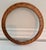 Charming vintage set of five solid oak wall plate frames by Van Hygan & Smythe. Each circular frame features beautifully...