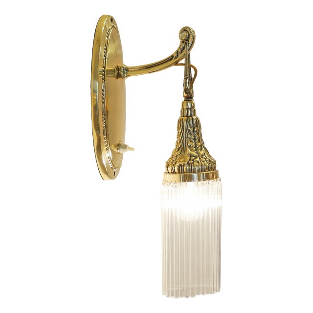 Antique Art Nouveau Wall Lamp, 1890s For Sale
