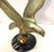 Vintage Cast Brass Eagle With Spanned Wings in Flight – Round Marble Base For Sale - Image 12 of 16