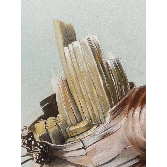 1970s Vintage Original British Gouache Watercolor Peregrine Falcon by David Johnston For Sale - Image 5 of 12