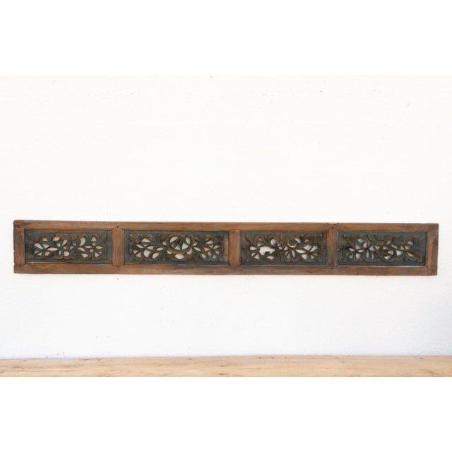Asian Beautiful Architectural Carved Wall Art For Sale - Image 3 of 6