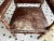 Antique High Back Carved Wood Leather Chair For Sale - Image 9 of 12