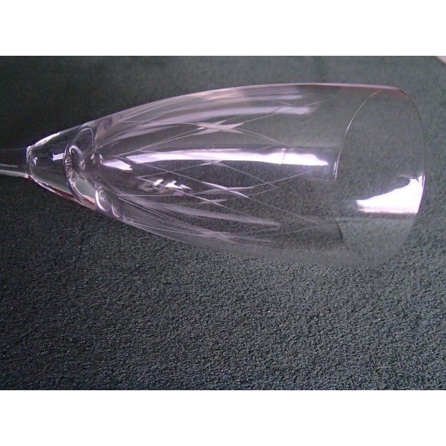 Glass Crystal Champagne Flutes from Schott Zwiesel, 1950s, Set of 12 For Sale - Image 7 of 18