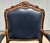 Chateau d'Ax French Bergere Fauteuil Blue Leather Arm Chair For Sale - Image 6 of 18