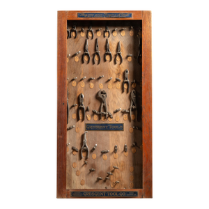 Antique Crescent and Red Devil Tool Display Case