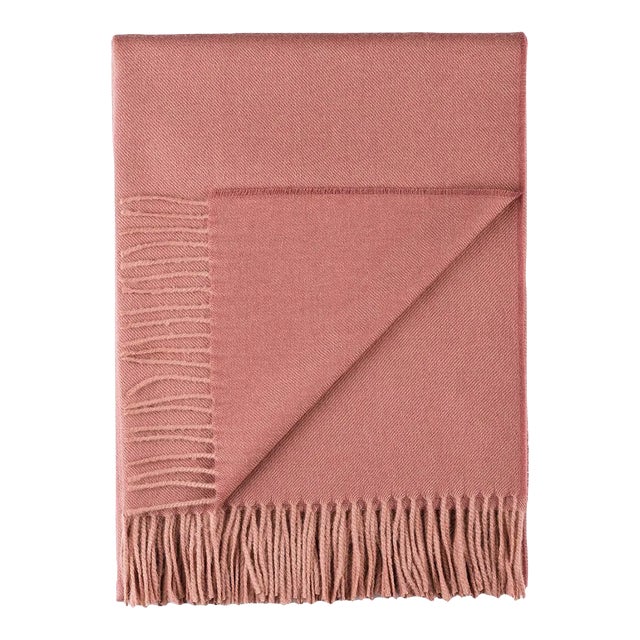 Baby Alpaca Throw in Persimmon For Sale
