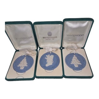Three Vintage Wedgwood Christmas Ornaments For Sale