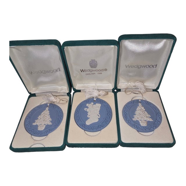 Three Vintage Wedgwood Christmas Ornaments For Sale