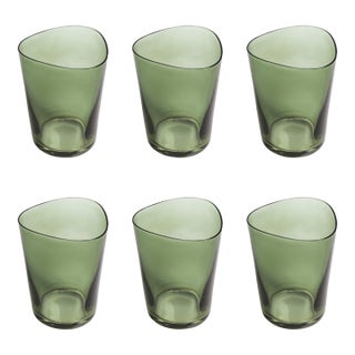 Summer Kampari 6-Piece Set Glass Tumblers, Green For Sale