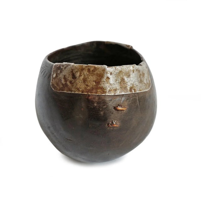 African African Vintage Rustic Tribal Village Pitcher For Sale - Image 3 of 6