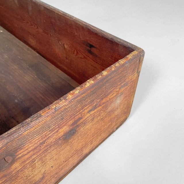 1920s Industrial Italian Wooden Rectangular Boxes, 1920s, Set of 2 For Sale - Image 5 of 16