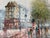 Vintage Caroline Burnett Impressionist Parisian Street Scene Oil on Canvas Painting, Unframed For Sale - Image 10 of 11