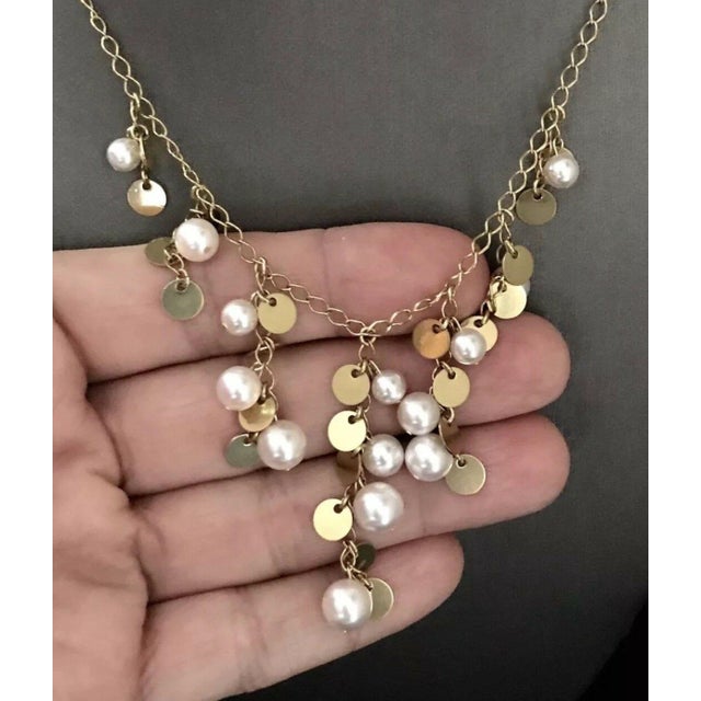 Akoya Pearl Necklace 14k Gold Hi Fashion Italy Certified For Sale - Image 9 of 9