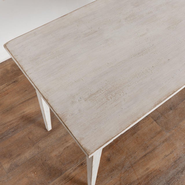 19th Century Swedish White Painted Pine Side Table For Sale - Image 4 of 13