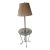Frederick Cooper Iron Floor Lamp With Glass Table For Sale