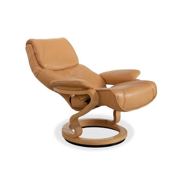 Animal Skin Set of Leather Lounge Chair and Ottoman from Himolla For Sale - Image 7 of 18