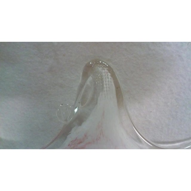 Murano Pink and White Console Bowl For Sale - Image 9 of 11
