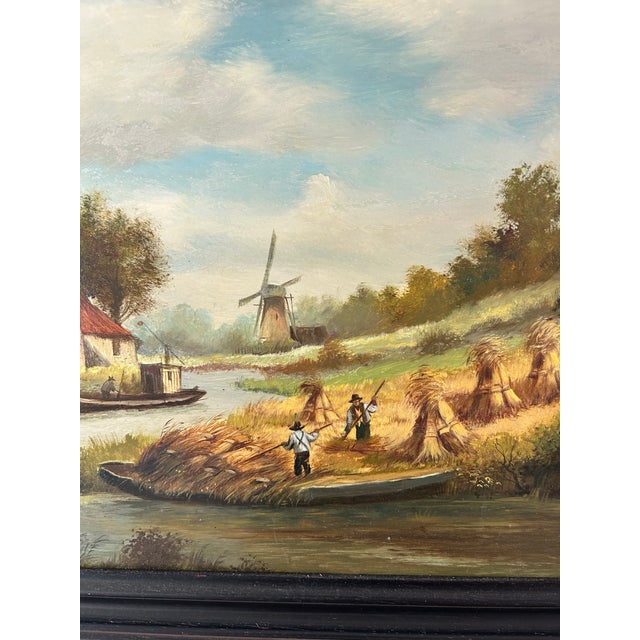 This is an original oil painting by Dutch 20th century painter on JanJansma. It is of aclassoc