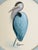 American Original Hand Painted Blue Heron Painting in a Hand-Painted Vintage Frame For Sale - Image 3 of 3