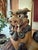 1970s Vintage Hollywood Regency Chinese Foo Dog Ceramic Table Lamp Guardian Lion Chinoiserie For Sale - Image 5 of 12