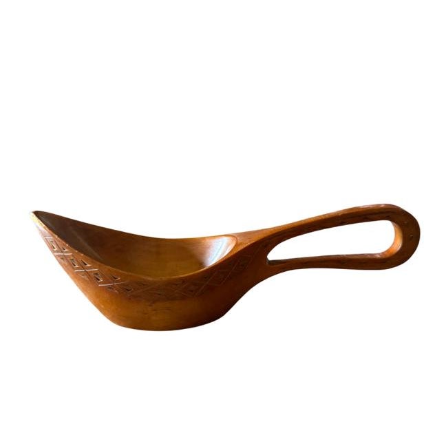 Hand-carved and typically made from birch, here is a traditional Kuksa from Finland. It can be used as a ladle, cup or...
