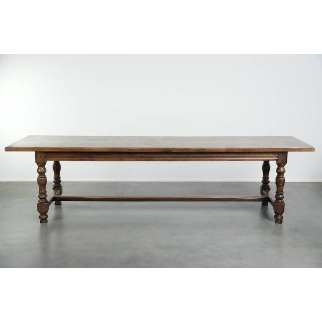 Offered by ByThijs: this large antique English oak farmhouse XXL dining table in a uniquely large size and with a...