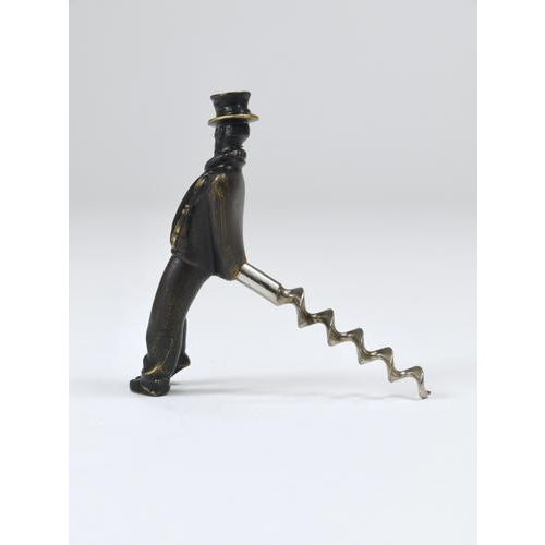 1950s Leaning Tipsy Gentleman Brass Bottle Opener by Richard Rohac, Vienna, 1950s For Sale - Image 5 of 13