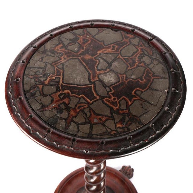 Fine Victorian Barley Twist Candlestand / Side Table (c. 1900) - Specimen Top & Claw Feet : Victorian Classic: Barley...