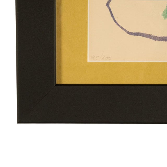 Yellow Original Signed & Numbered Surrealist Color Lithograph Obra Inèdita Recent VIII by Joan Miró, 1964 For Sale - Image 8 of 15