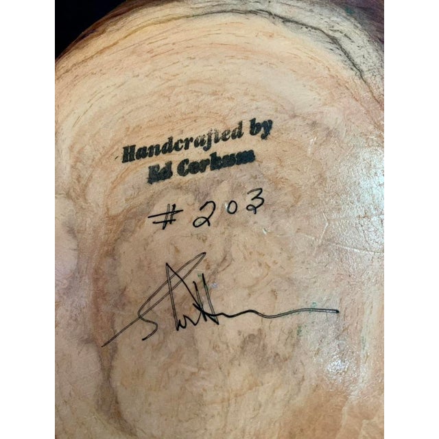 Handcrafted Spruce Burl Wood Bowl With Live Edge For Sale - Image 10 of 12