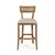 The Carvell Cane Back Bar Stool from Zentique pairs the klismos-inspired silhouette with a woven cane back panel at bar...