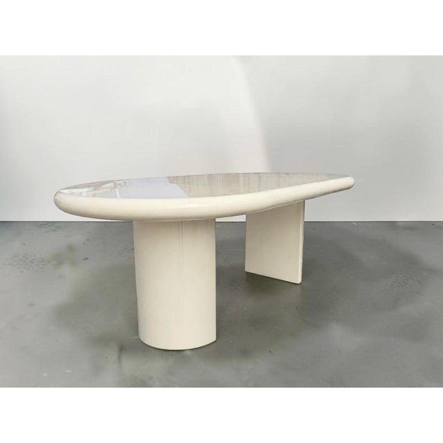 1970s Karl Springer Style Extending Dining Room Table For Sale - Image 10 of 14