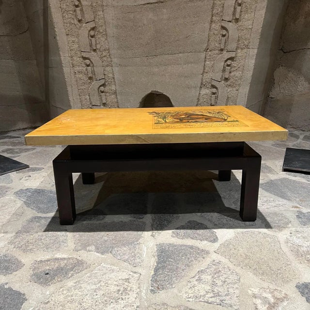 1970s María Teresa Méndez Lion and Lioness Persian Art Coffee Table Mexico City For Sale - Image 13 of 13