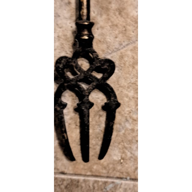 1960s Aberdeen Terrier Brass Roasting Fire 3 Prong Fork For Sale - Image 4 of 11
