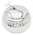 Spherical Sugar Bowl in Smooth Silver For Sale
