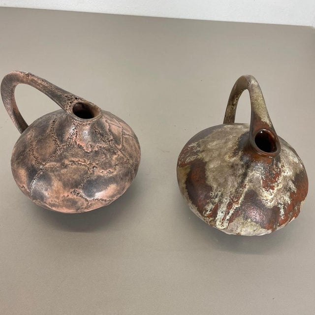Pottery Vases 313 by Kurt Tschörner for Ruscha, Germany, 1960s, Set of 2 For Sale - Image 17 of 18