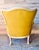 Vintage Yellow Silk Armchair For Sale - Image 4 of 6