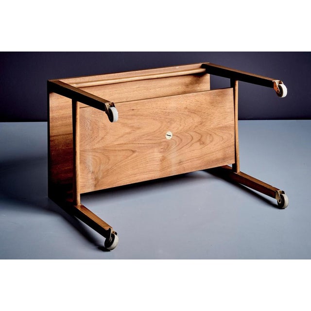 Wilhelm Renz Side Table on Castors attributed to Wilhelm Renz, 1960s For Sale - Image 4 of 8