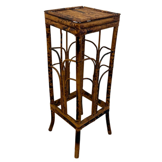 Tall tortoise rattan plant stand. Great for ferns!