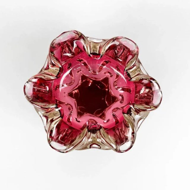Art Glass Bowl attributed to Josef Hospodka for Chribska Glassworks, 1960s For Sale - Image 3 of 11