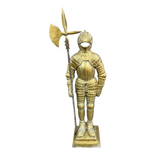 20th Century Bronze Statue of a Warrior in Armor For Sale