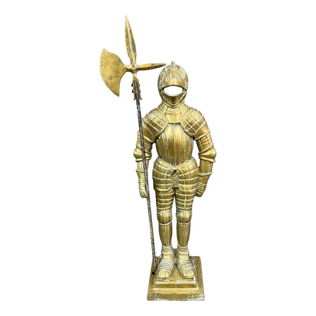 20th Century Bronze Statue of a Warrior in Armor For Sale